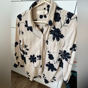 Anthropologie embroided shirt